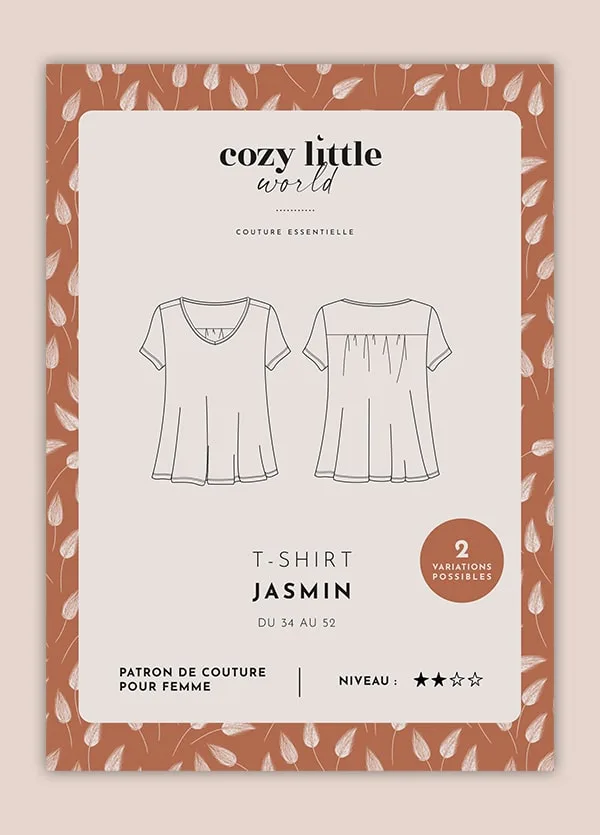 patron pochette tshirt femme jasmin cozy little world