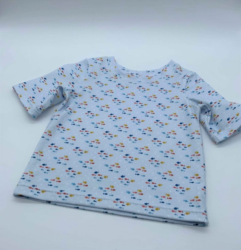 couture tenue bebe jersey de coton poissons lillestoff