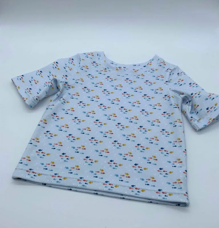 couture tenue bebe jersey de coton poissons lillestoff