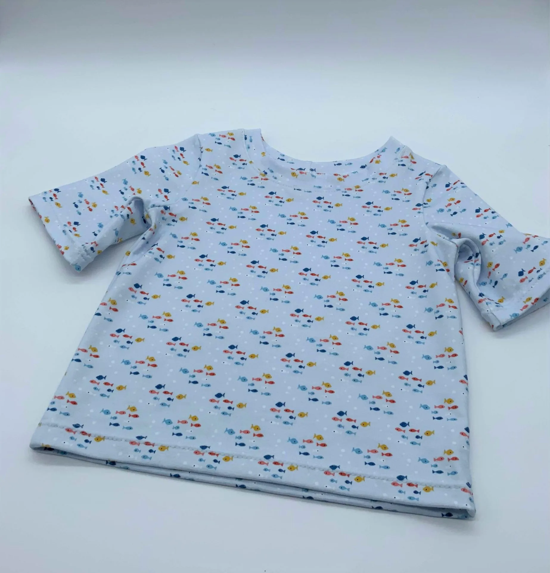 couture tenue bebe jersey de coton poissons lillestoff