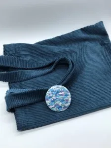 tote bag velours cotele etoffe et motif