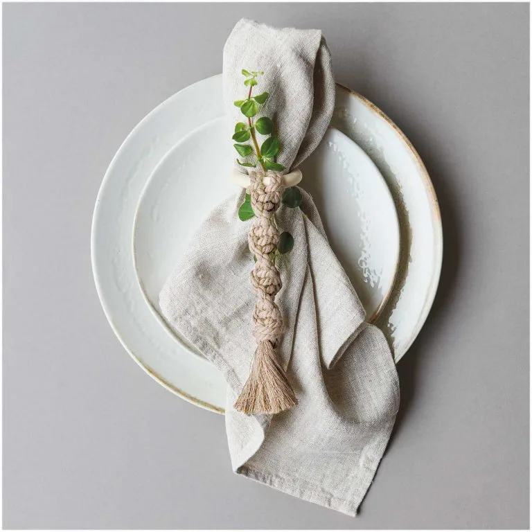 rond de serviette en macramé