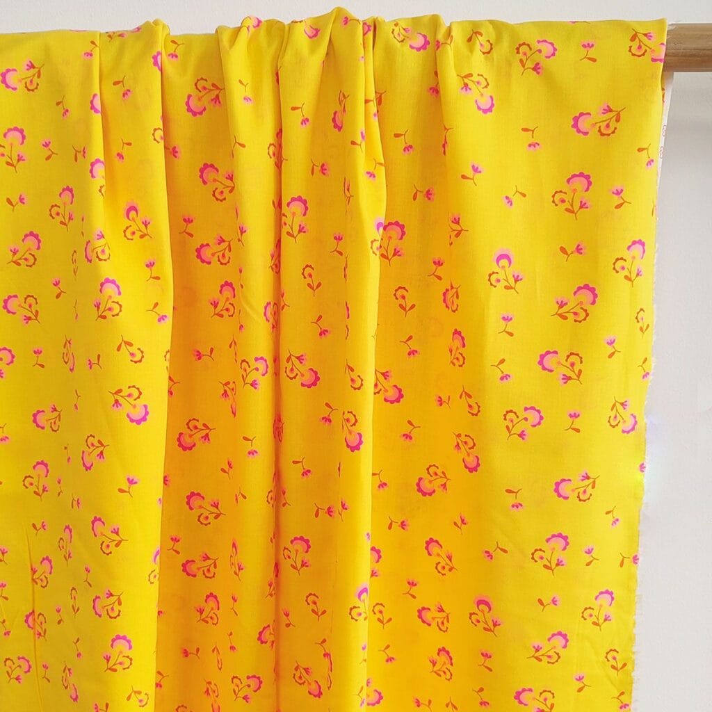 petit pan coton imprime illska jaune