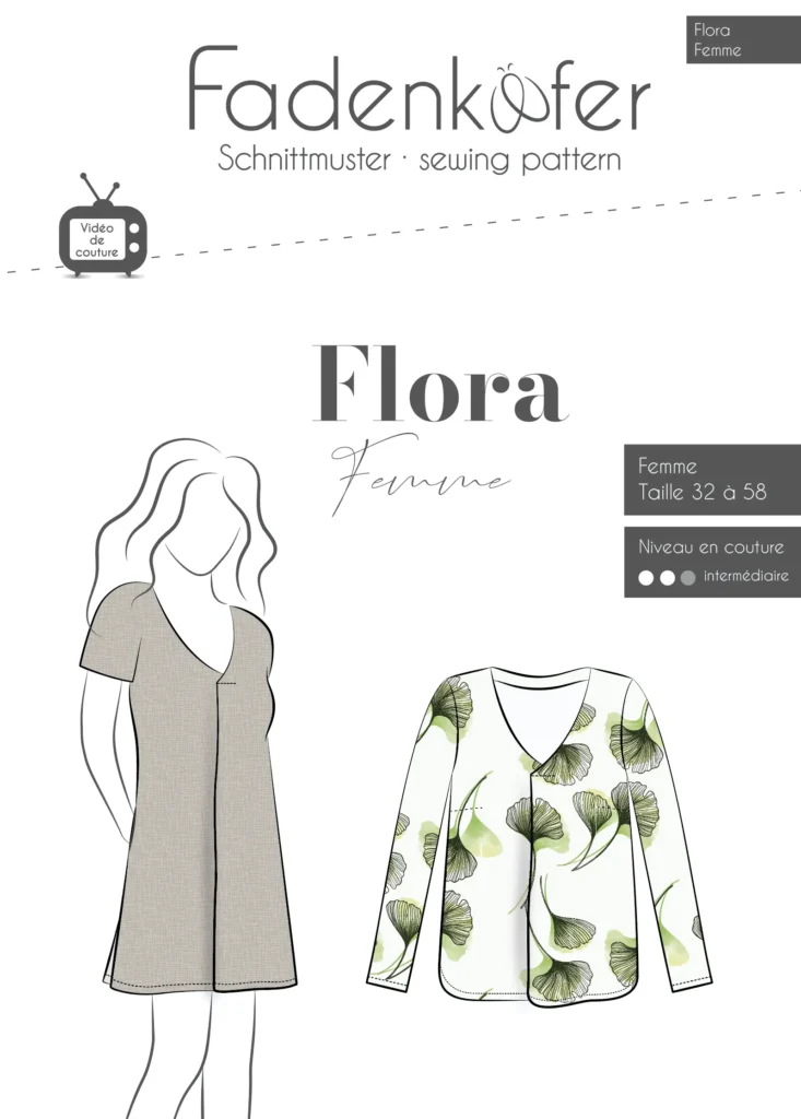 patron pochette blouse flora fadenkaefer