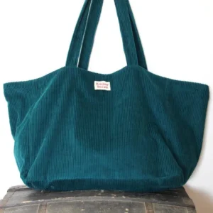 grand cabas en velours atelier de la creation
